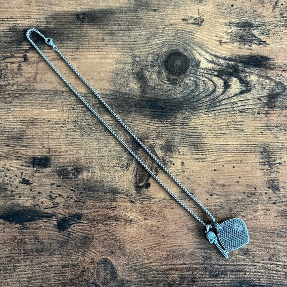 David Yurman Chevron Pendant & Skull Key Pendant w/ Pavé Black Diamonds Necklace - Picture 4 of 16